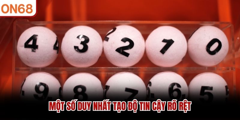 Một số duy nhất tạo độ tin cậy rõ rệt